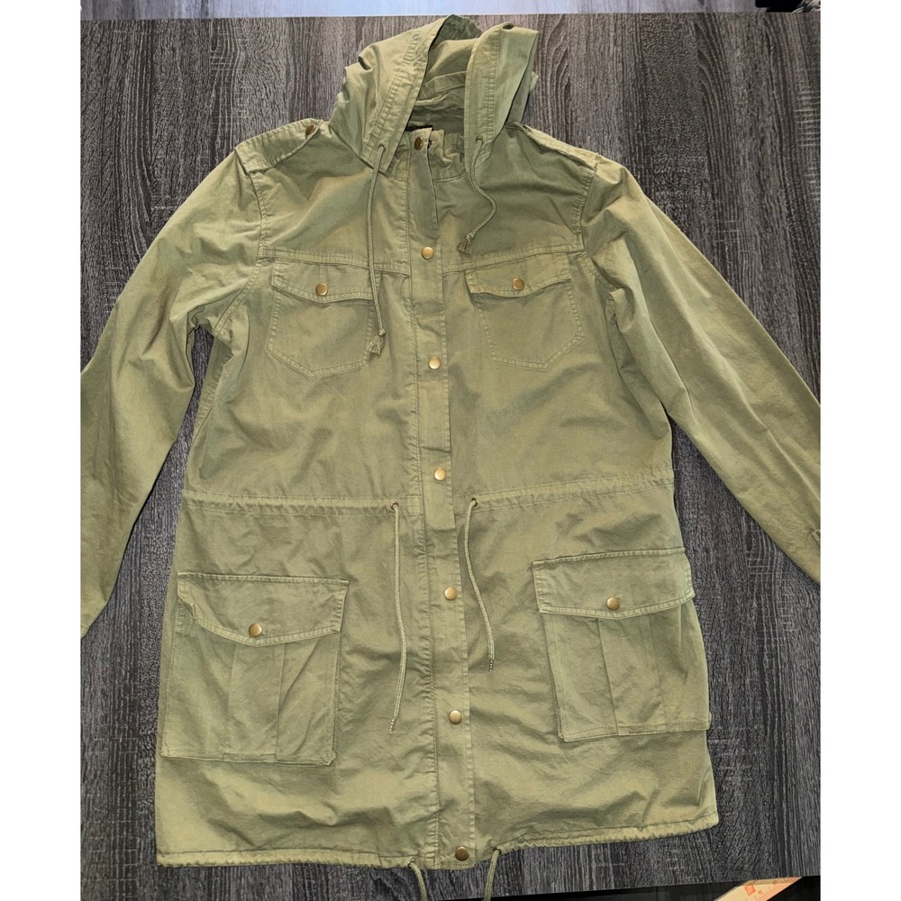 Joe Boxer Anorak Field Jacket Hooded Utility Military Green Cotton Gorpcore XL